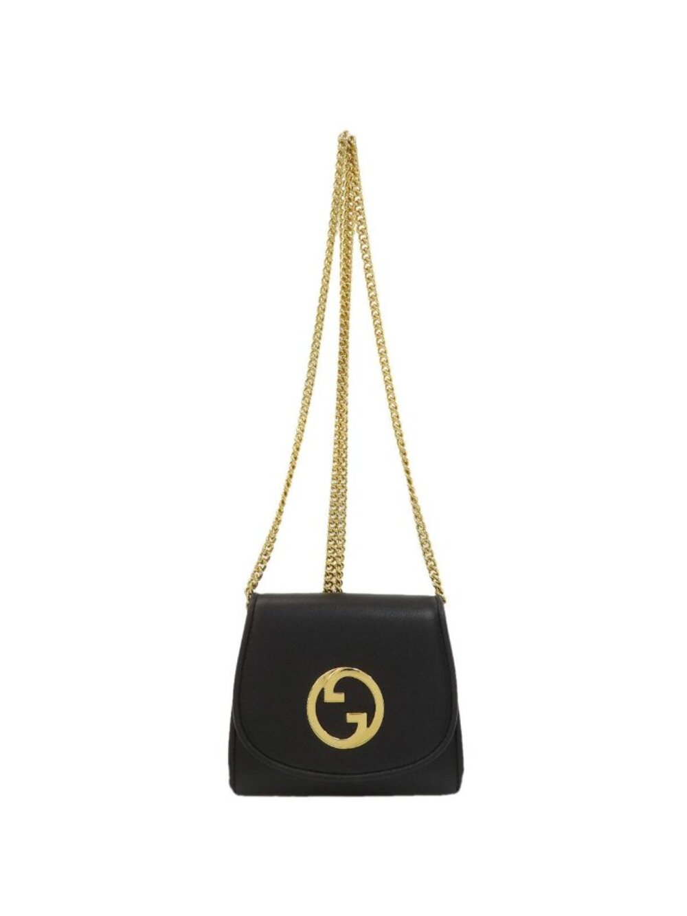Gucci Rondi Medium Chain Wallet Interlocking G Shoulder Bag Calfskin